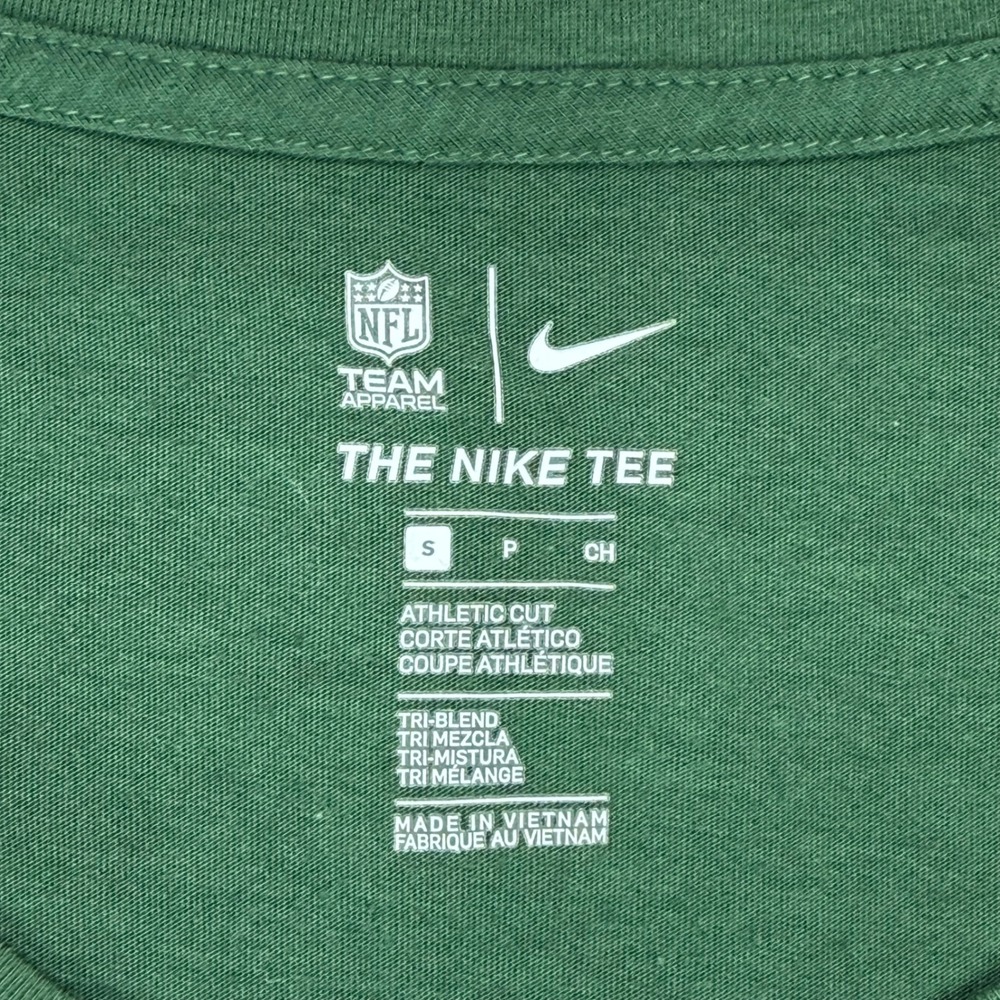 Nike NFL New York Jets Womens Green Long Sleeve Tri-Blend T-Shirt Scoop Neck - Picture 5 of 6